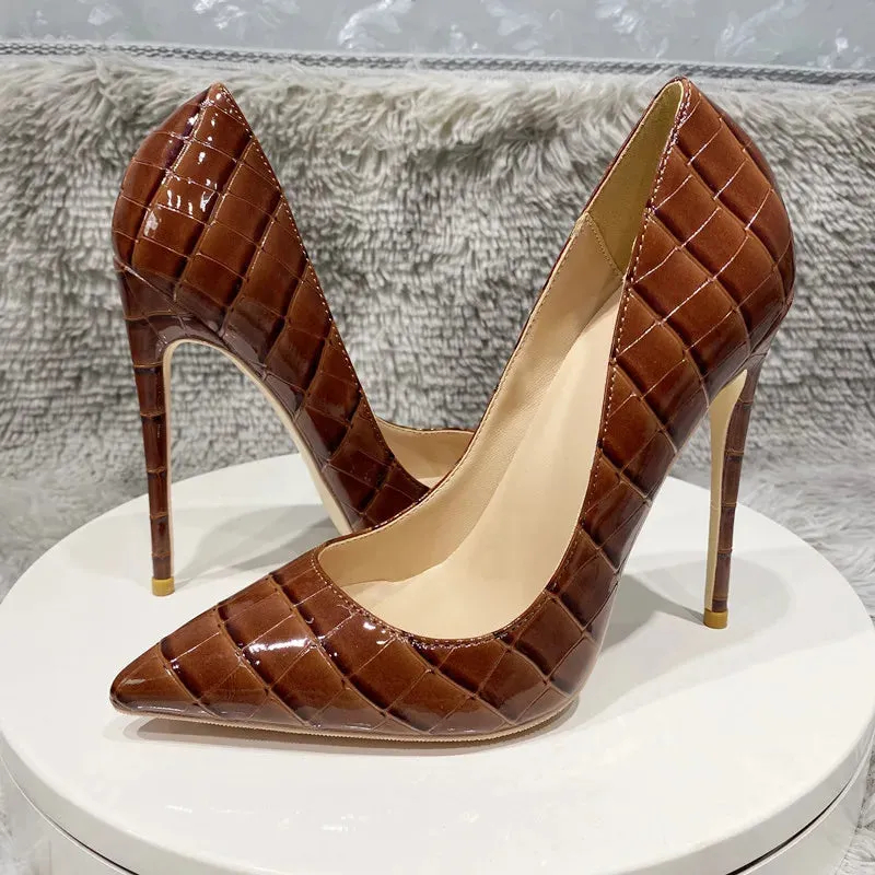 Women's snake high heels