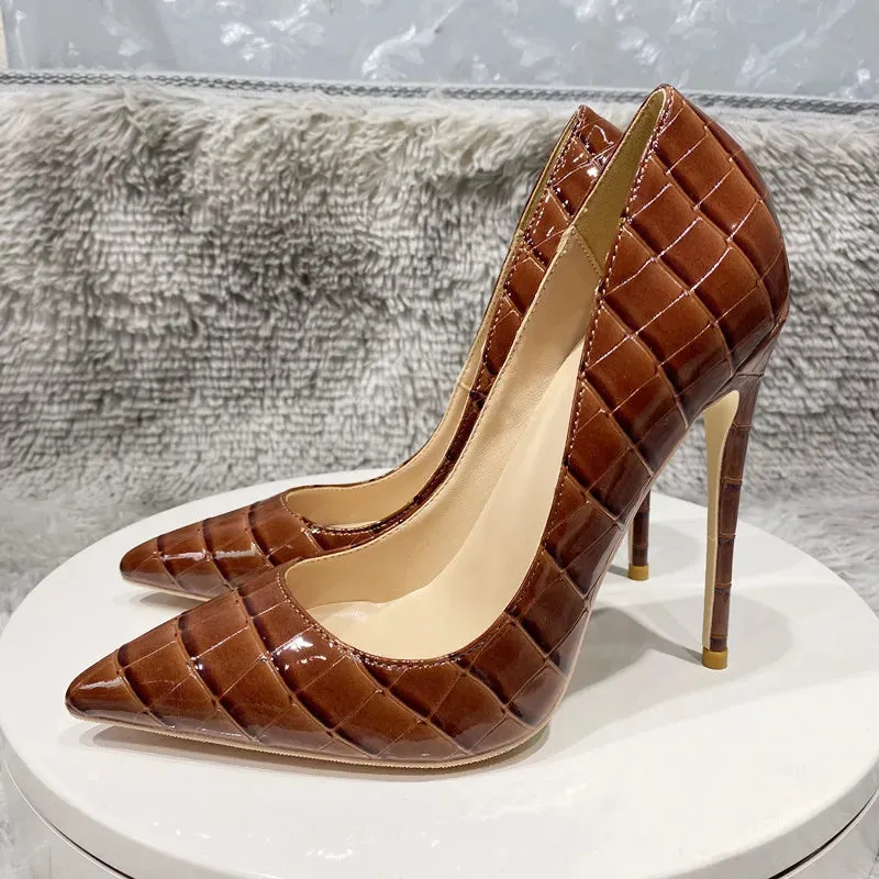 Women's snake high heels