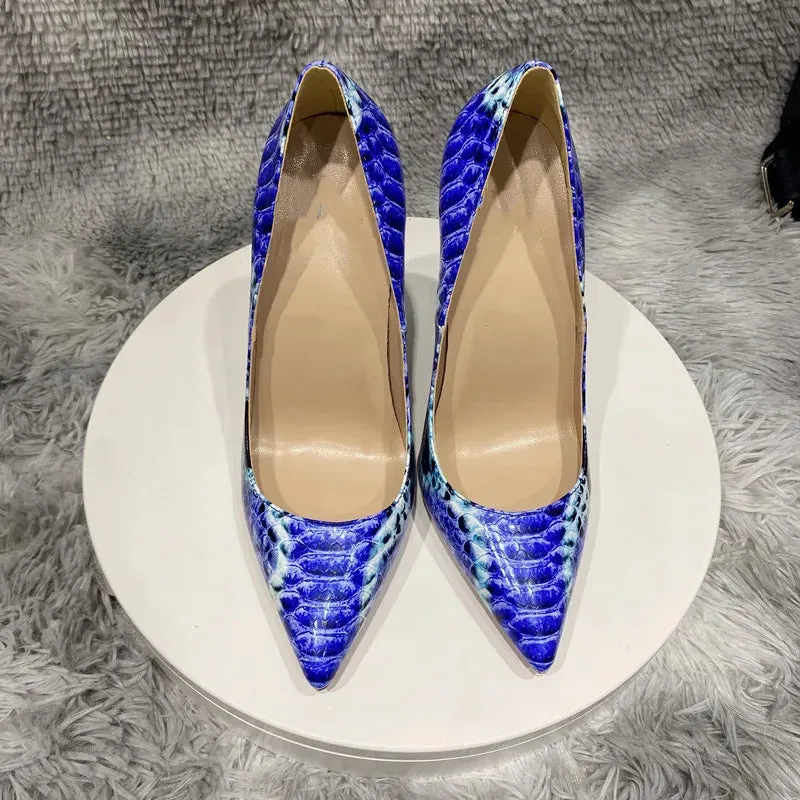 women's snake ultra high heels