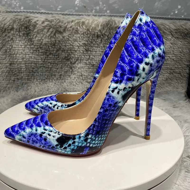 women's snake ultra high heels