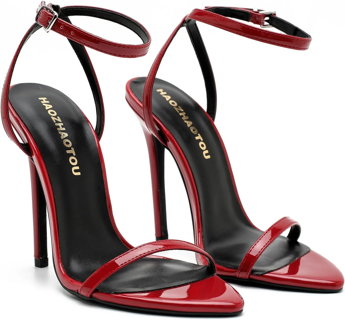Womens Strappy Lace Up Heels Sandals Sexy Stiletto High Heeled Open Toe Strap Summer Dress Shoes