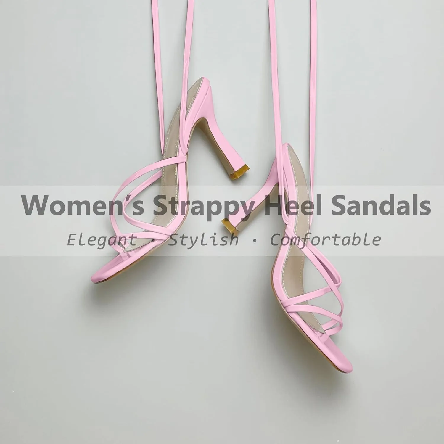 Women’s Strappy Stiletto High Heeled Square Toe Sandals