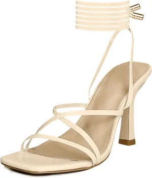 Women’s Strappy Stiletto High Heeled Square Toe Sandals