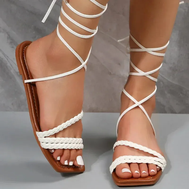 Women's Sturdy Flat Strappy Sandal