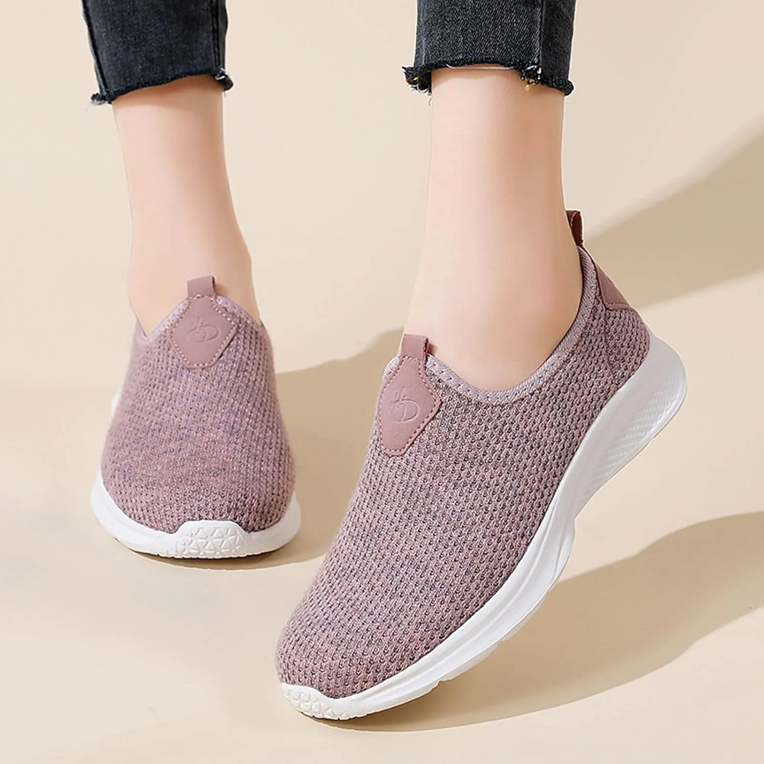 Womens Walking Shoes Sock Casual Ladies Fashion Sneakers Running Shoes for Women Food Service Woman Shoes Casual Brown Sneakers Waterproof Tennis Shoe Casual Loafers