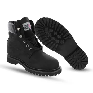 Women’s Work Boots | Waterproof Leather Work Boots for Women | Oil & Slip-Resistant Soft Toe Boots for Women | Premium Nubuck Leather | Lightweight and Comfortable | Black Leather - 7.5W