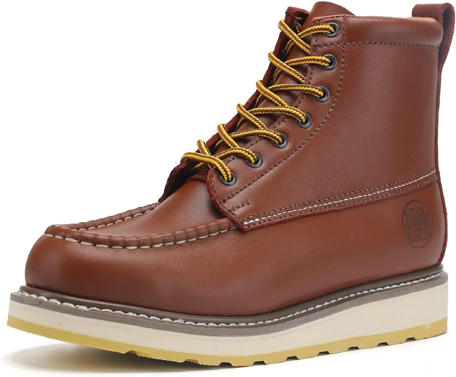 Work Boots for Men - 6" Composite/Soft Toe Mens Work Boots, Non-Slip Water Resistant EH Construction Work Shoes