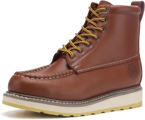 Work Boots for Men - 6" Composite/Soft Toe Mens Work Boots, Non-Slip Water Resistant EH Construction Work Shoes