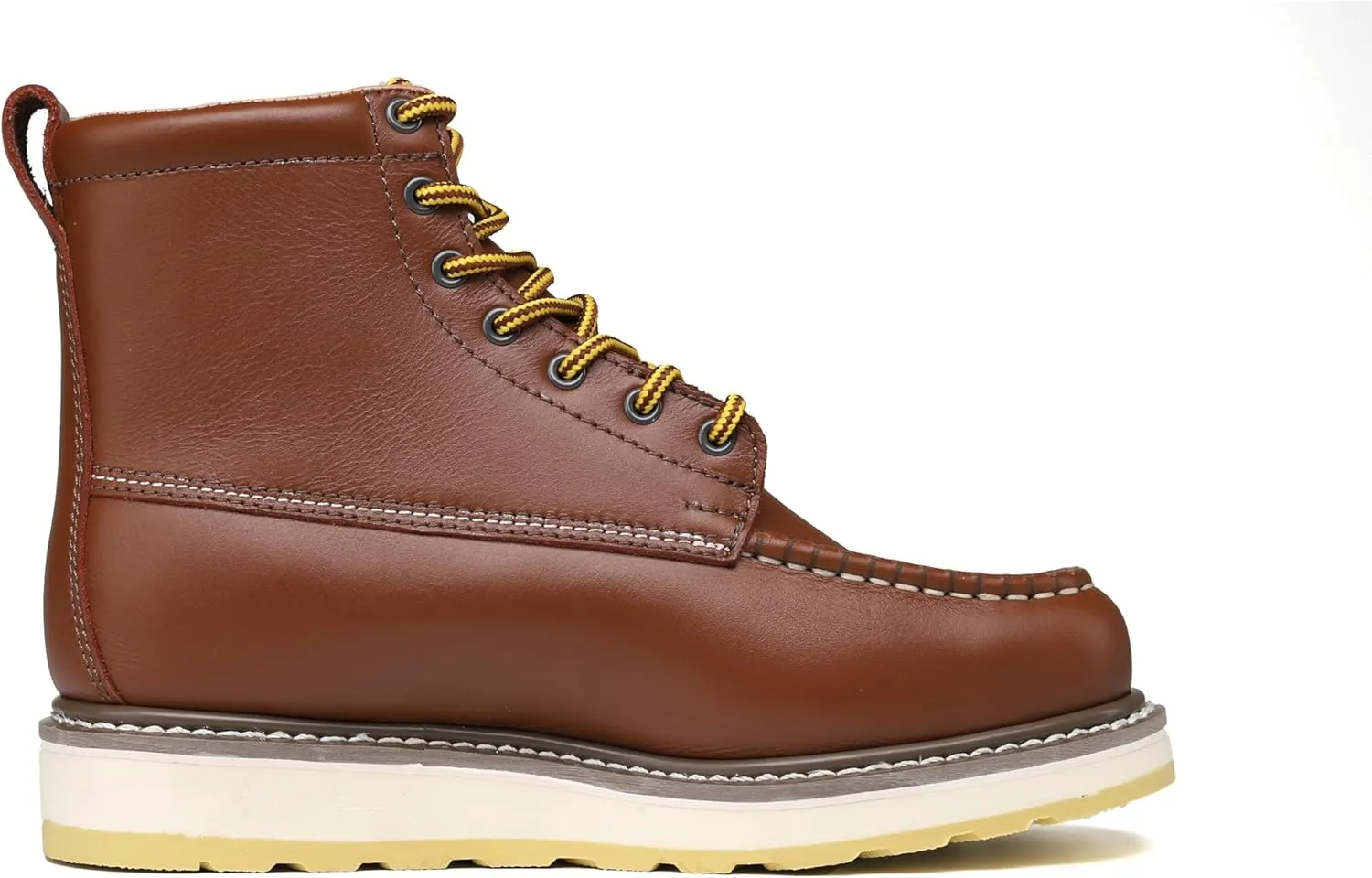 Work Boots for Men - 6" Composite/Soft Toe Mens Work Boots, Non-Slip Water Resistant EH Construction Work Shoes