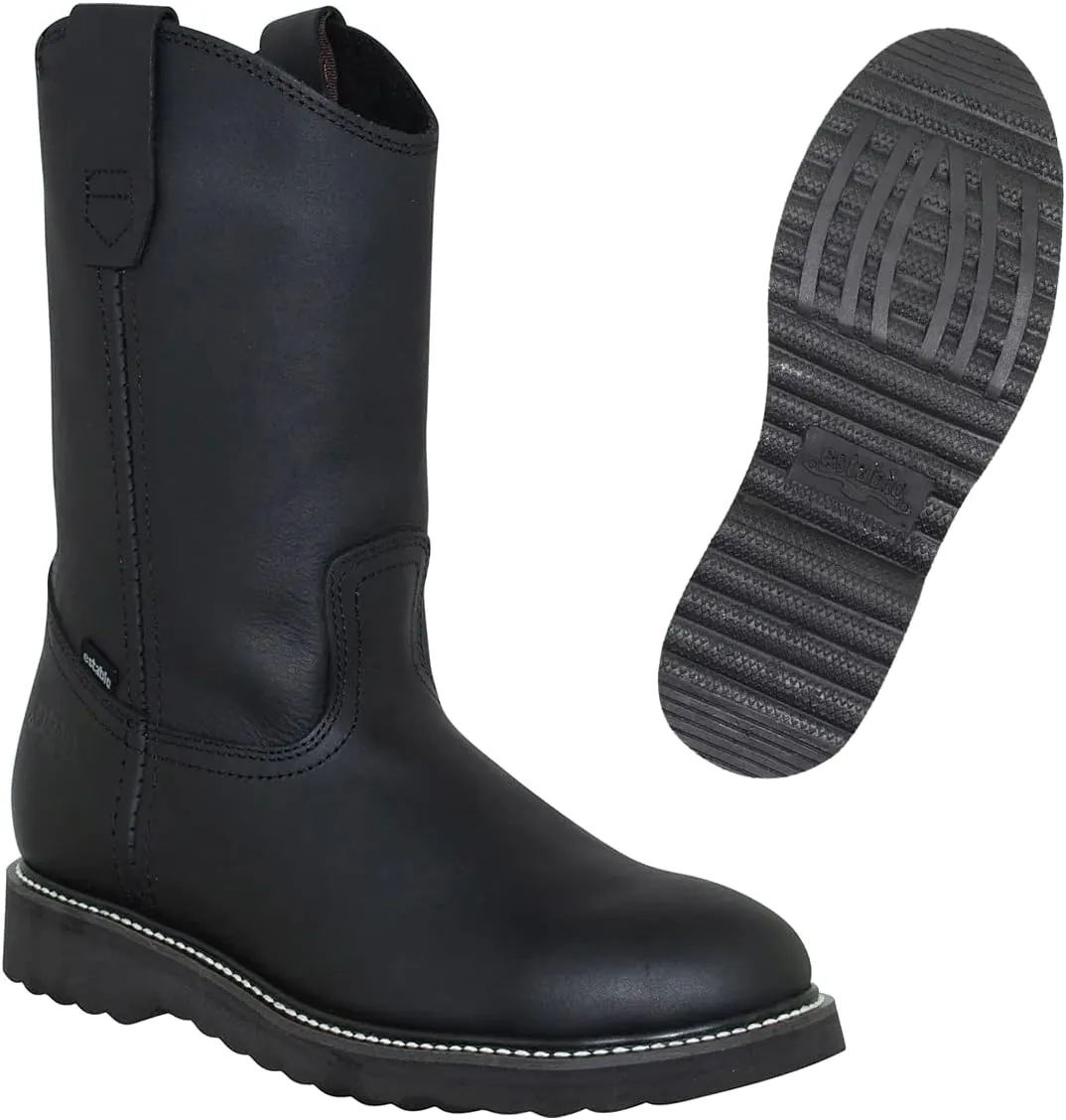 Work Boots for Men Style 507 Oily Skin Genuine Leather Black (us_footwear_size_system, adult, men, numeric, medium, numeric_6)