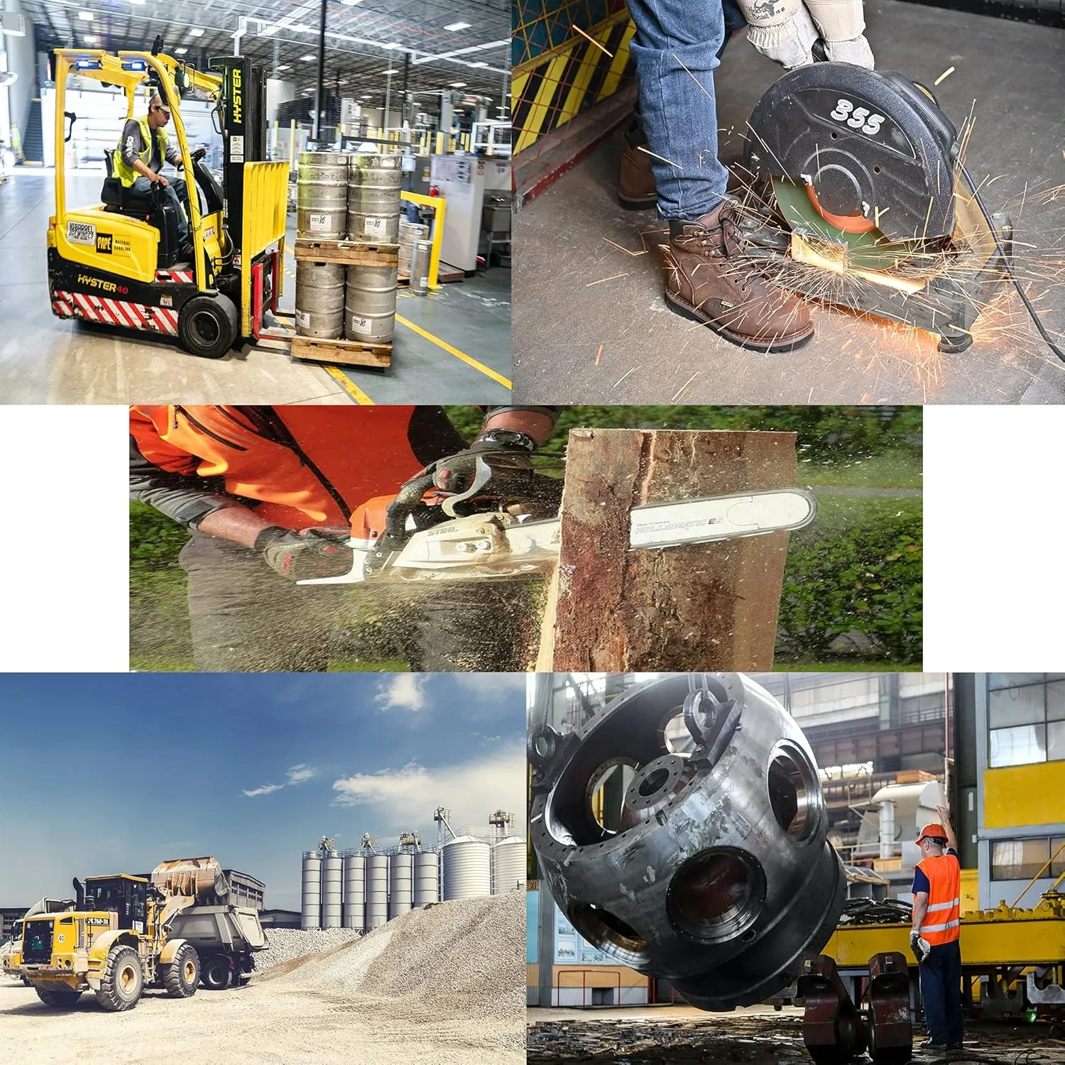 Work Boots for Men Waterproof Comfortable Anti-Fatigue Soft Toe Working Shoes Slip Resistant Construction Safety Work Boots