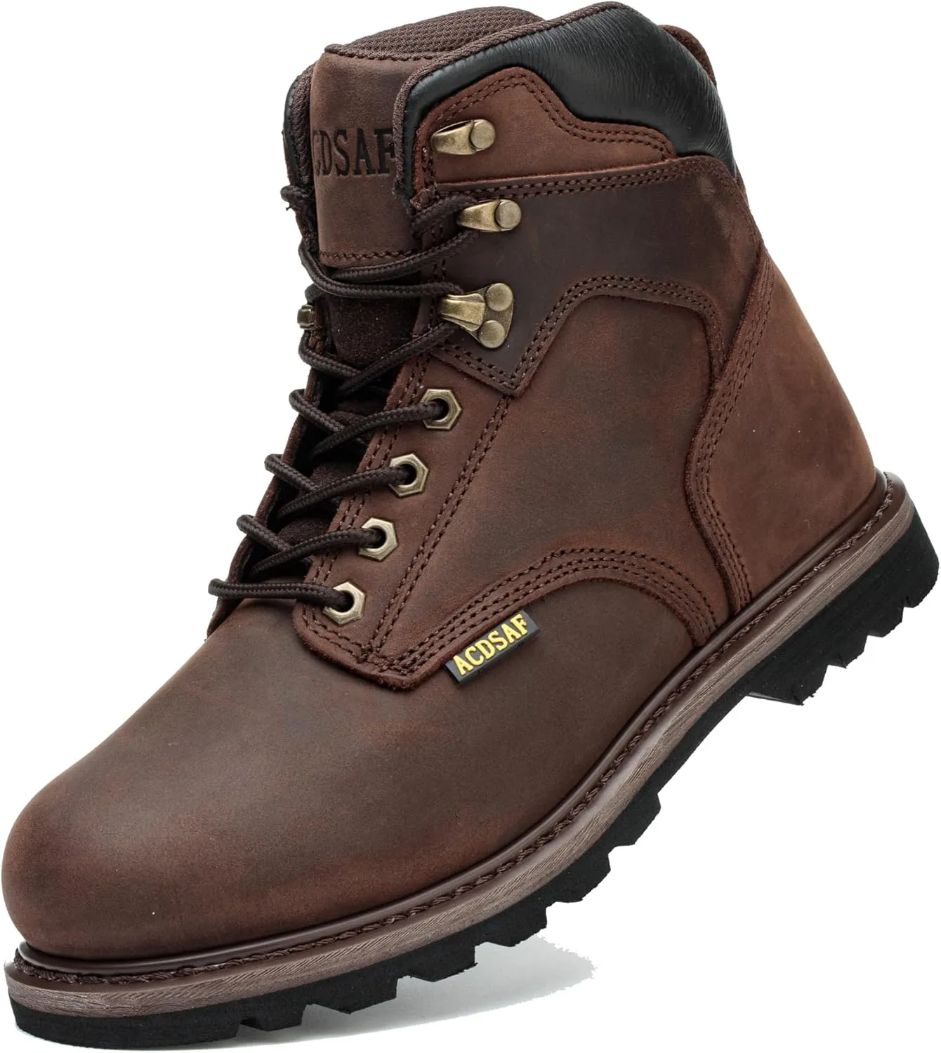 Work Boots for Men Waterproof Comfortable Anti-Fatigue Soft Toe Working Shoes Slip Resistant Construction Safety Work Boots