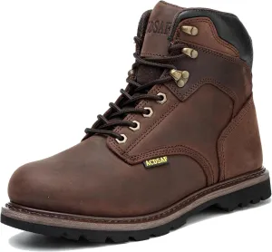 Work Boots for Men Waterproof Comfortable Anti-Fatigue Soft Toe Working Shoes Slip Resistant Construction Safety Work Boots