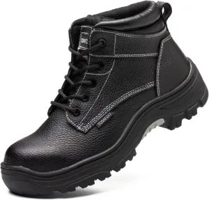 Work Boots Indestructible Composite-Toe Waterproof Leather Work Boots Safety Shoes for Men
