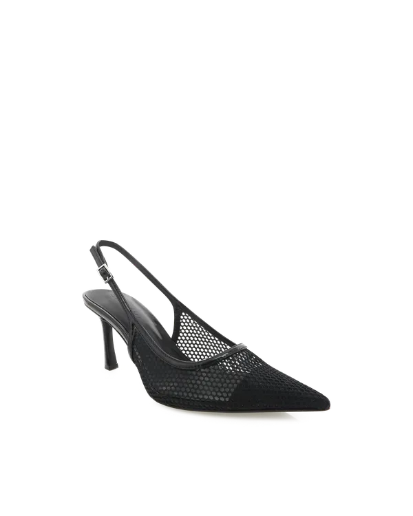 Xahia Heels - Black Net Mesh
