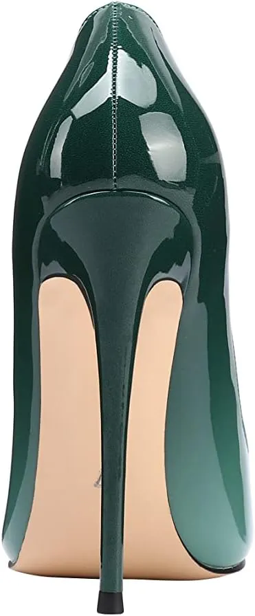 XINIUNIU High Heels for Women Pumps Gradient Patent Leather 4.7 inches/12CM Formal Sexy Fashion Stiletto Dress Wedding Shoes Pointed Toe