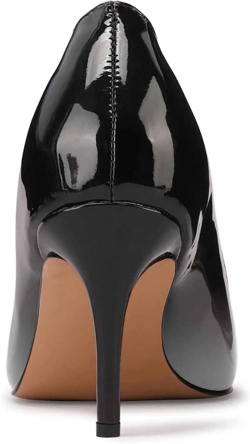 XINIUNIU Kitten Heels for Women Pumps Gradient Patent Leather 2.25 inches 6CM Formal Shoes Sexy Fashion Stiletto Dress Shoes Wedding Shoes Pointed Toe