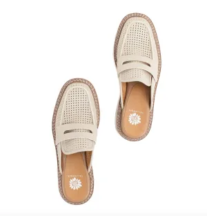 Yb Loafer Mule-Ivory In Beige