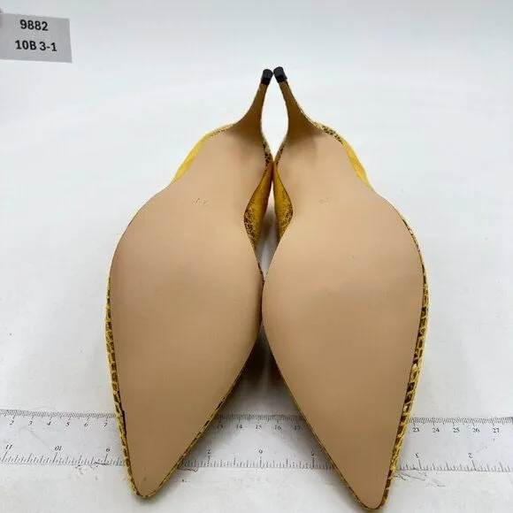 YDN Women's Mid Heels Slip on Loafer Stilettos Pumps Pointy Toe Slide Suede Prom