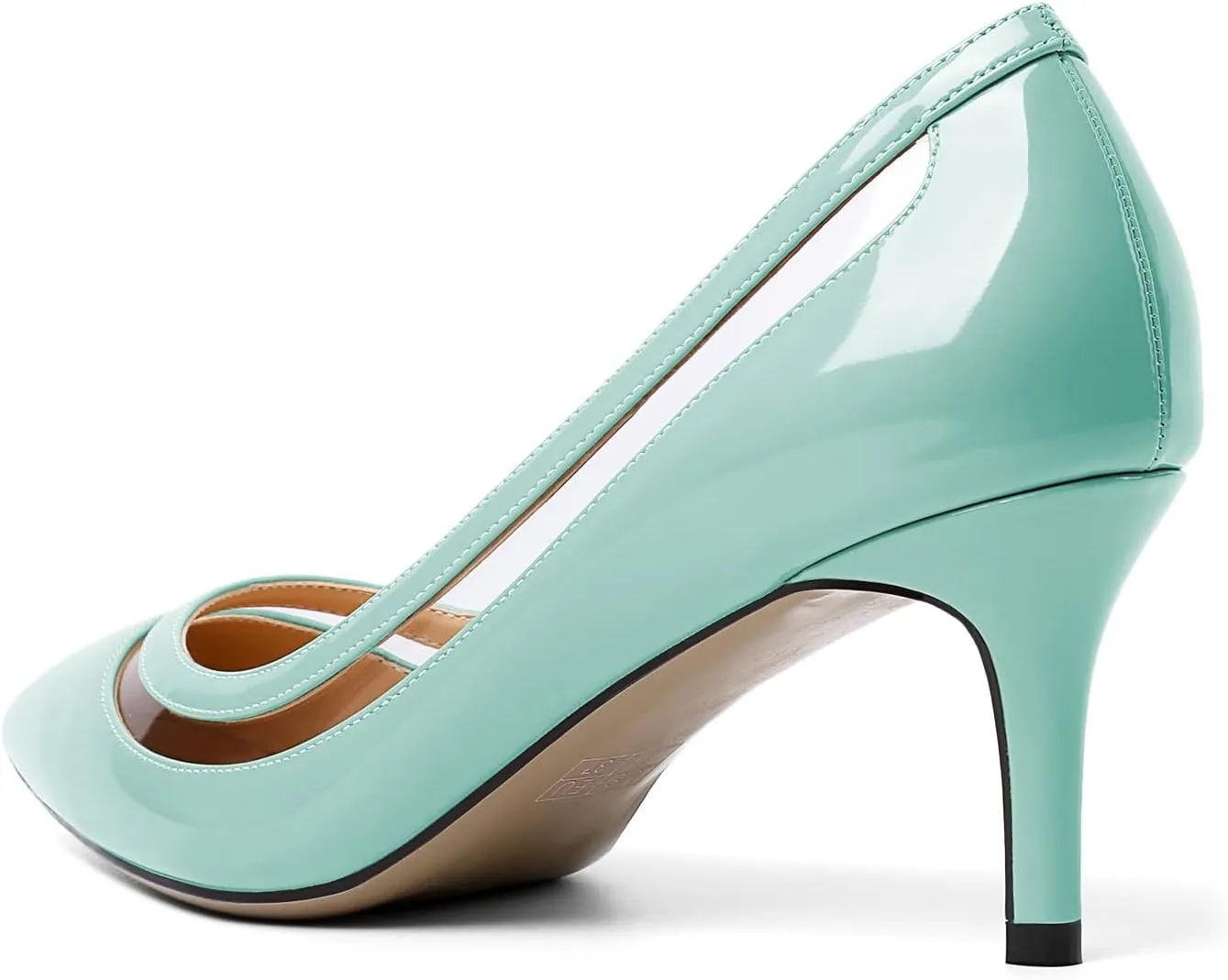 YODEKS Women's Low Heels Pumps Pointy Toe Kitten Heel Daily Pumps Office Work Shoes for Bridal Evening Prom