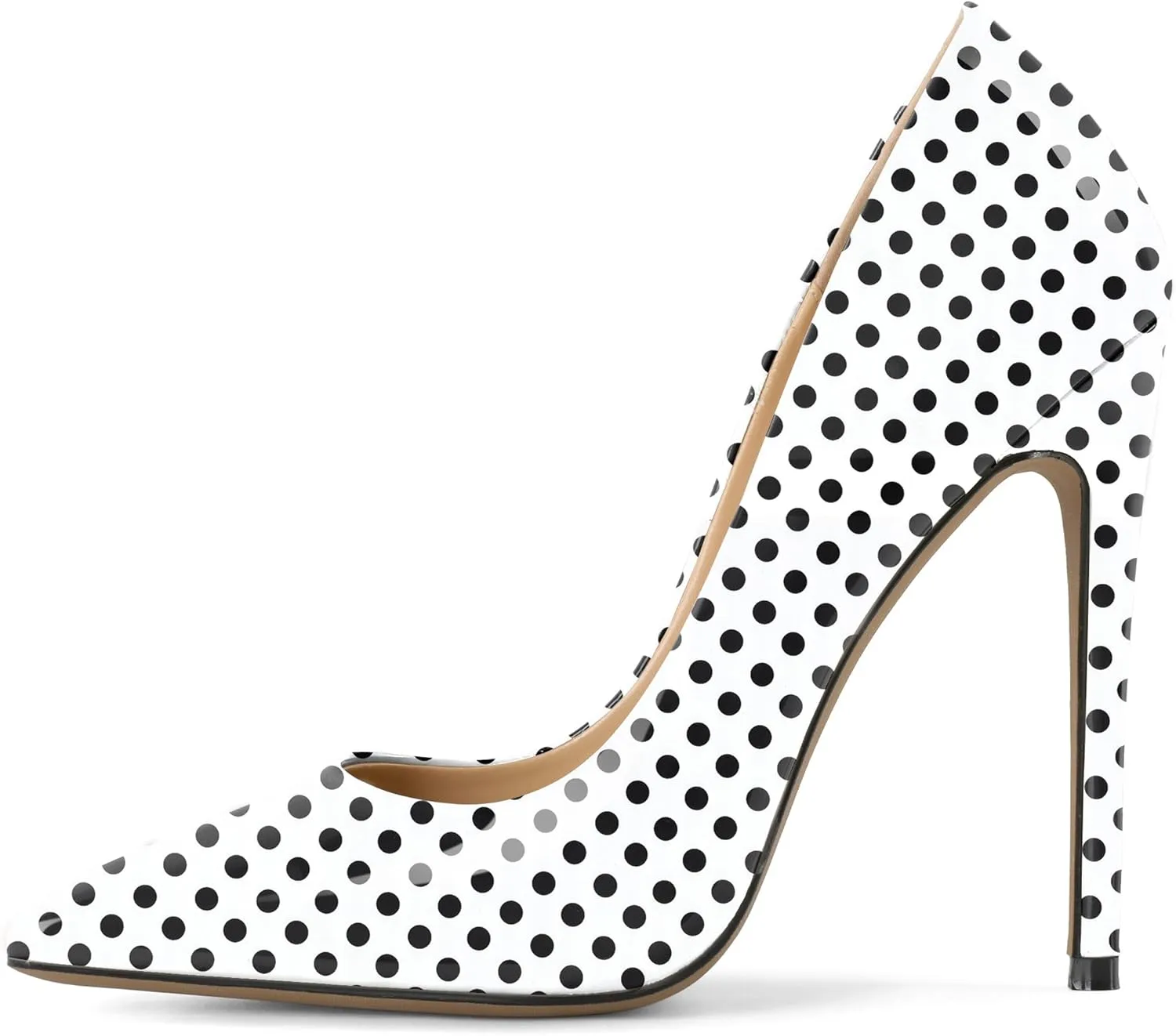 YODEKS Womens Pointed Toe High Heels Slip On Stiletto Pumps Wedding Party Basic Shoes 12cm