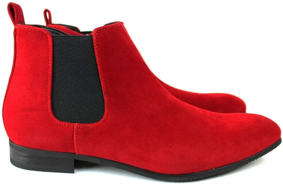 ÃZARMAN Men's Ankle Dress Chelsea Boots Side Zipper Closure