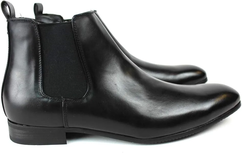 ÃZARMAN Men's Ankle Dress Chelsea Boots Side Zipper Closure