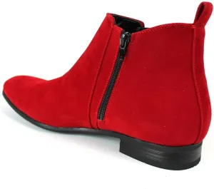ÃZARMAN Men's Ankle Dress Chelsea Boots Side Zipper Closure