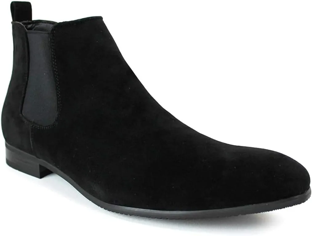 ÃZARMAN Men's Ankle Dress Chelsea Boots Side Zipper Closure