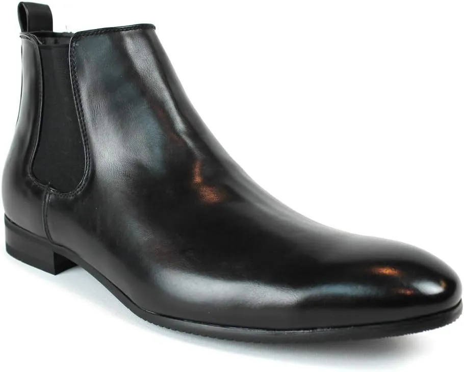 ÃZARMAN Men's Ankle Dress Chelsea Boots Side Zipper Closure
