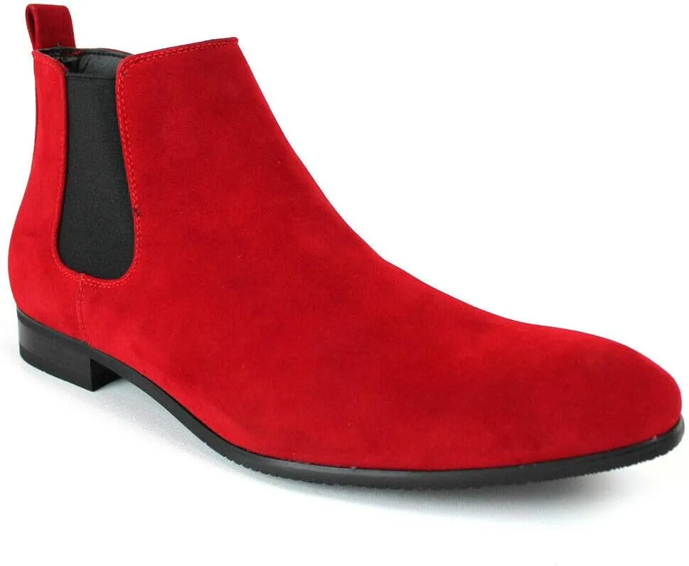 ÃZARMAN Men's Ankle Dress Chelsea Boots Side Zipper Closure