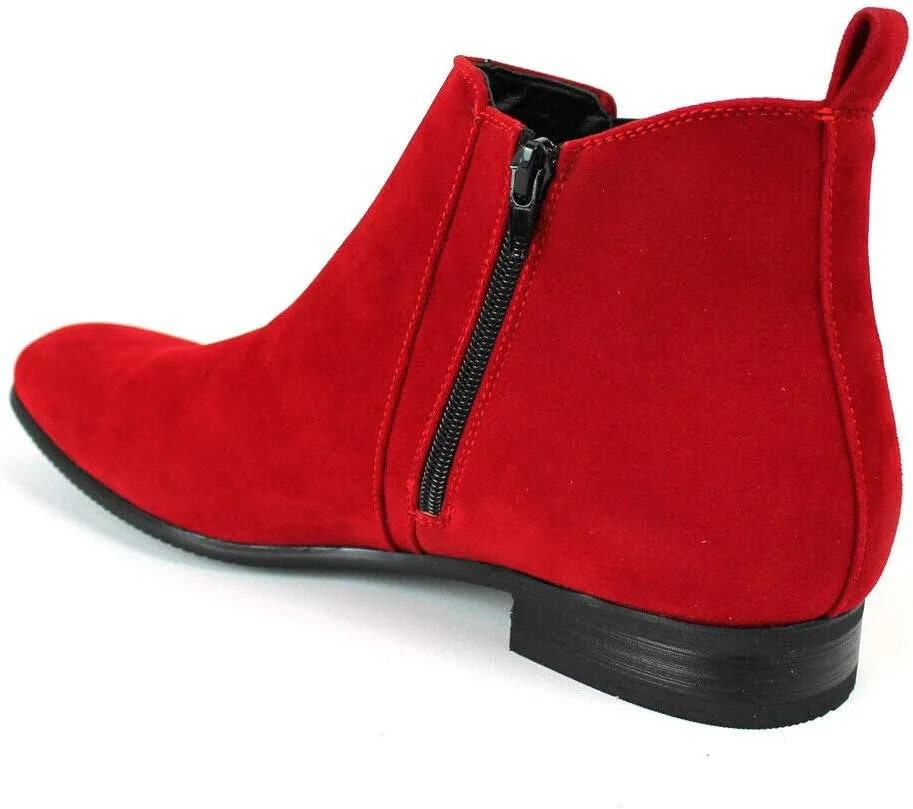 ÃZARMAN Men's Ankle Dress Chelsea Boots Side Zipper Closure