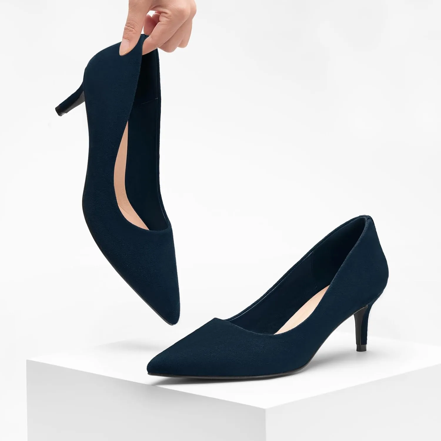 ZURIN Women's Pointed Toe Comfortable Stiletto Heels Closed Toe Dress Pumps Shoes for Wedding Work Office Business